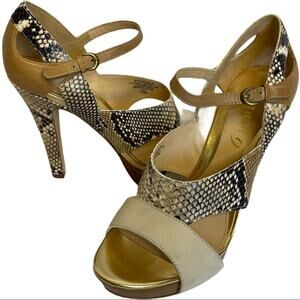 Boutique 9 Voula Reptile Embossed Platform Heels Sandals Size 7.5